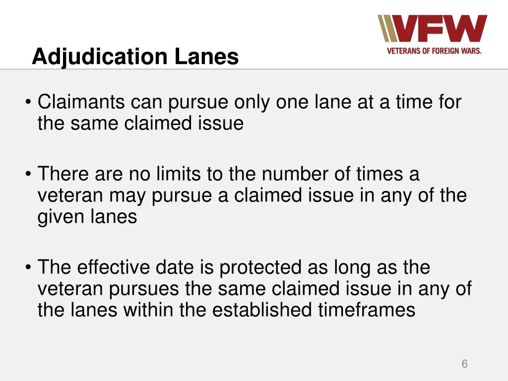 adjudication lanes