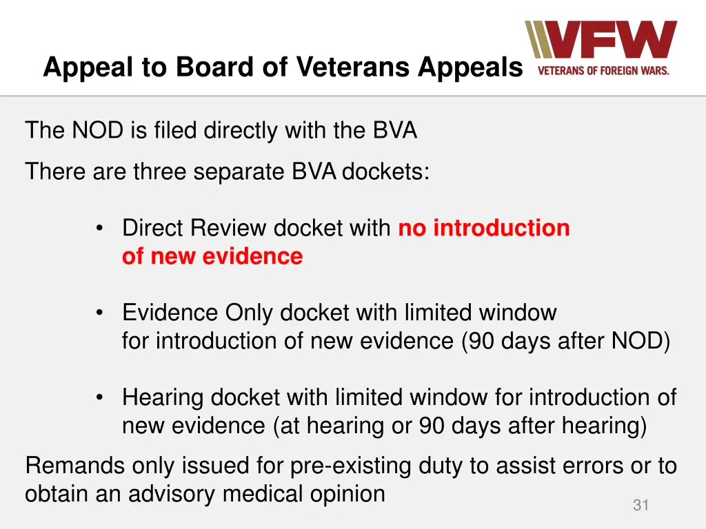 appeal to board of veterans appeals