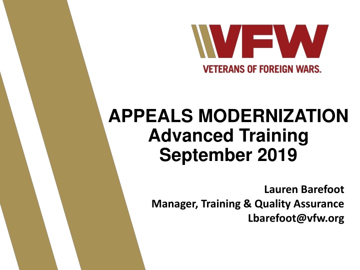 appeals modernization advanced training september