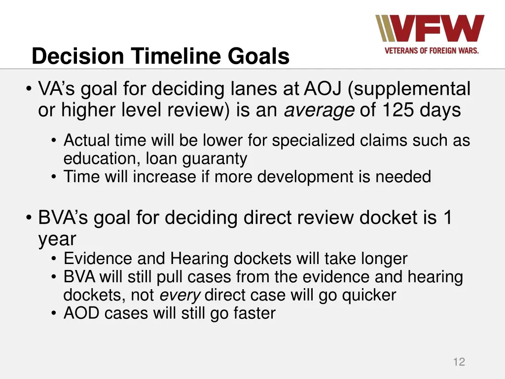 decision timeline goals