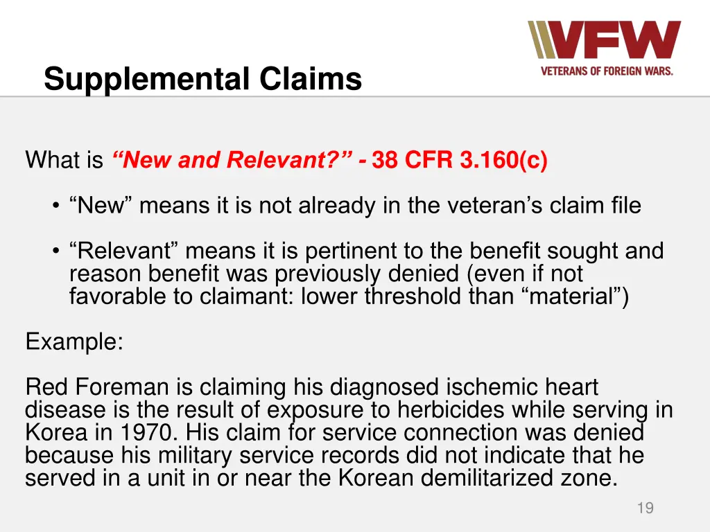 supplemental claims