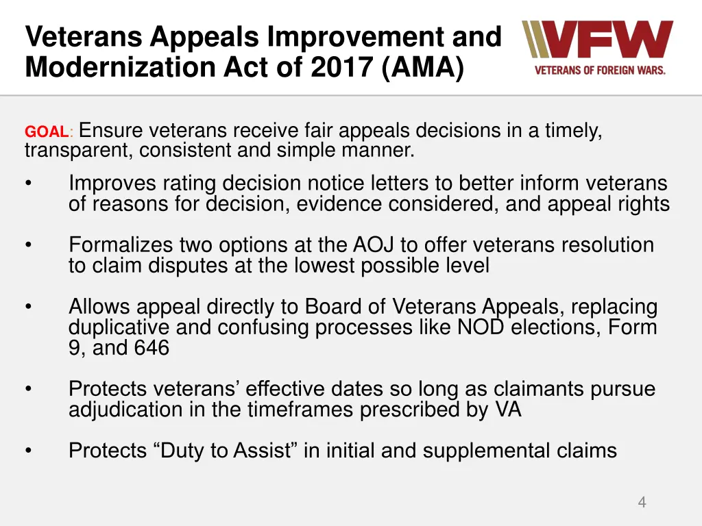 veterans appeals improvement and modernization