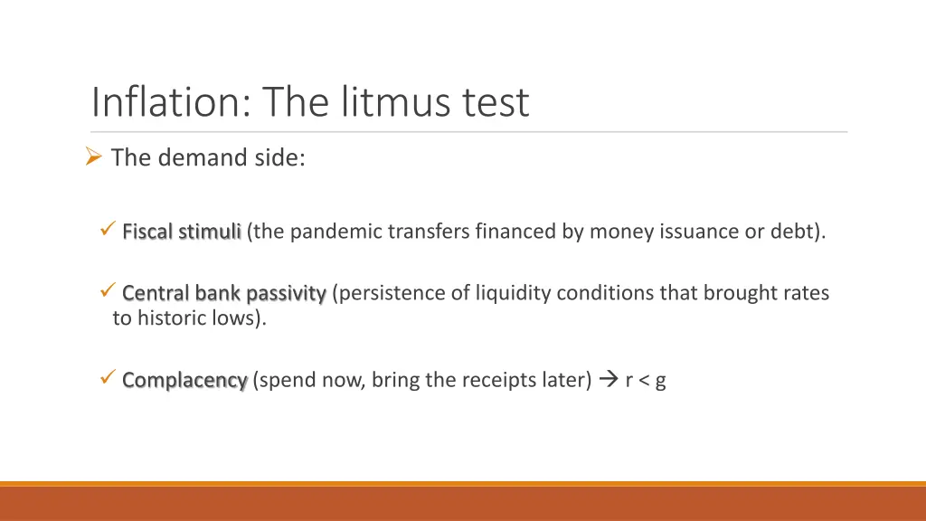 inflation the litmus test