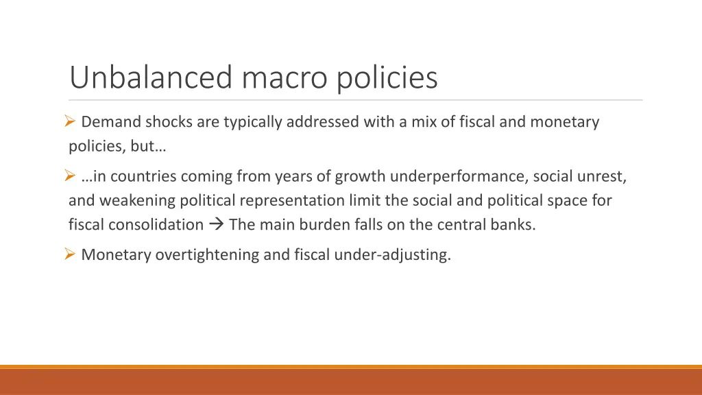 unbalanced macro policies