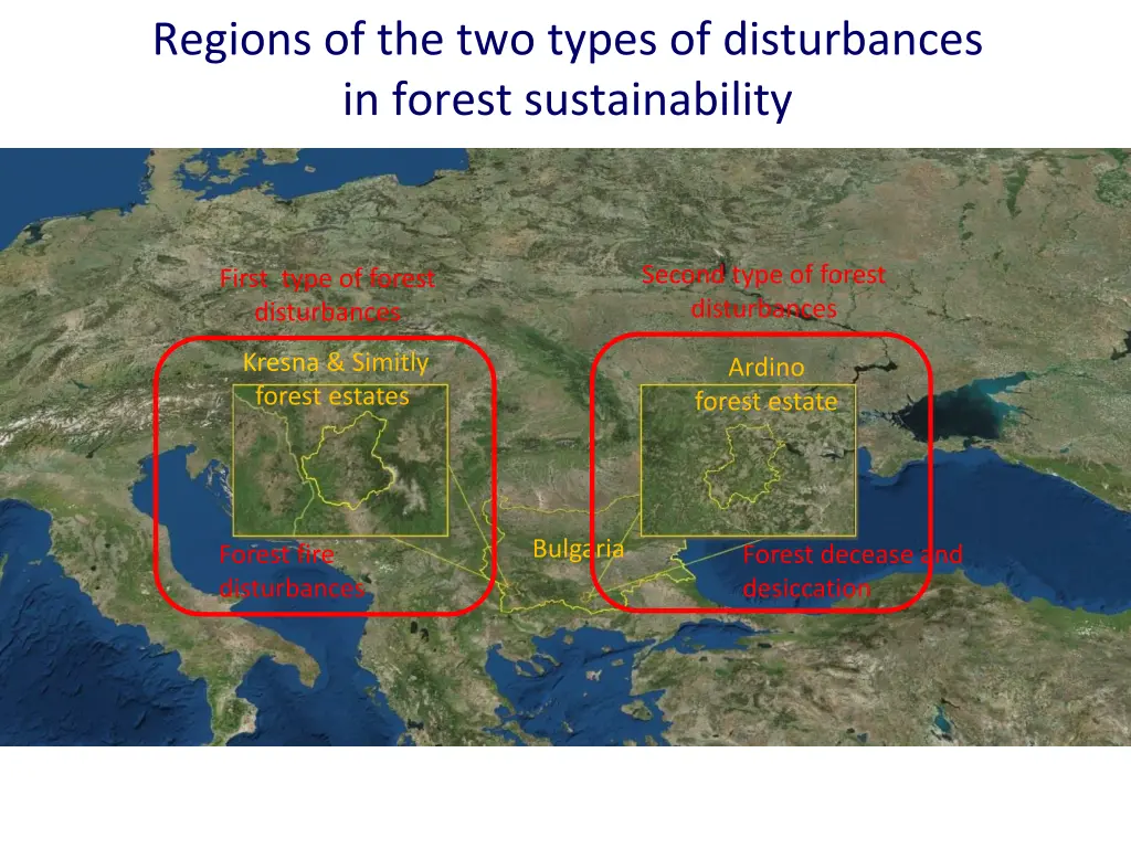 regions of the two types of disturbances