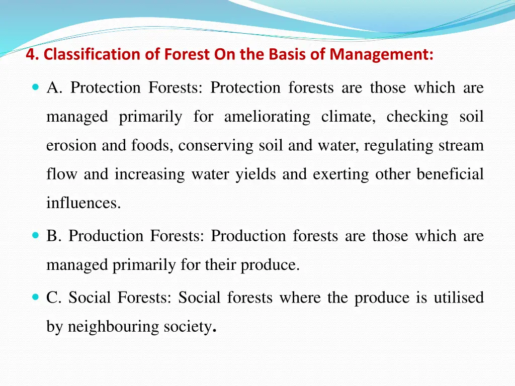 4 classification of forest on the basis