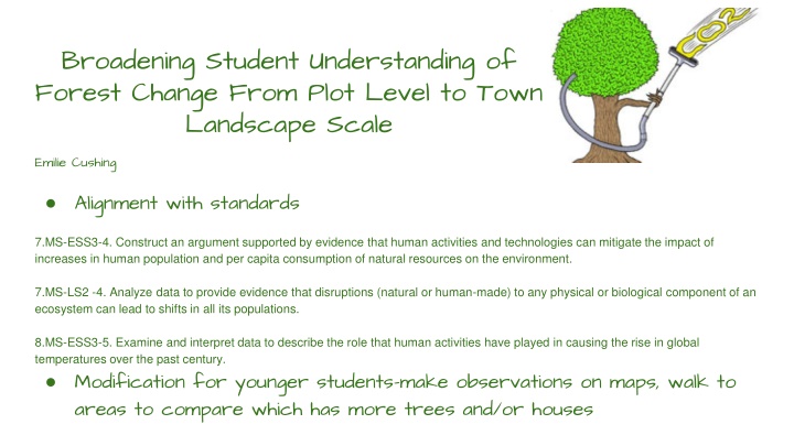 broadening student understanding of forest change