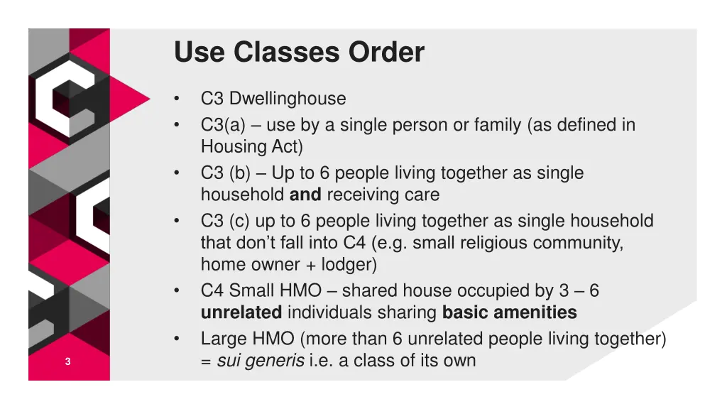 use classes order