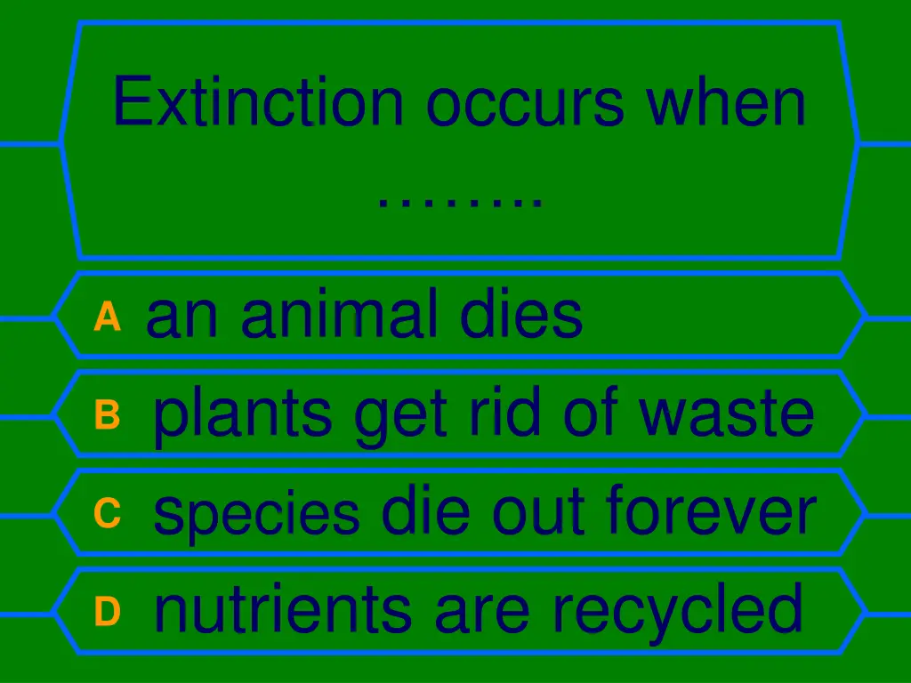 extinction occurs when