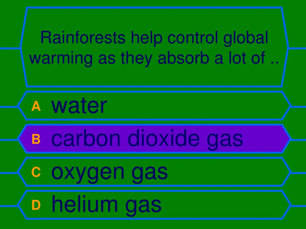 rainforests help control global warming as they 1