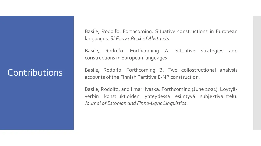 basile rodolfo forthcoming situative