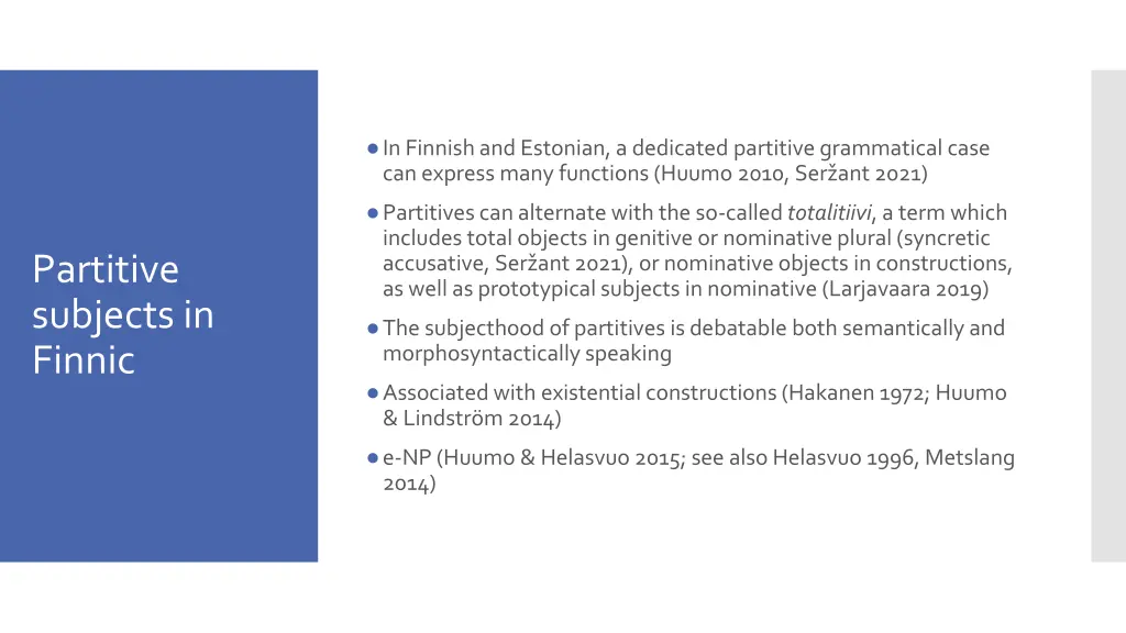 in finnish and estonian a dedicated partitive