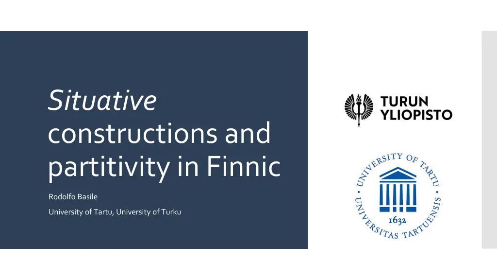 situative constructions and partitivity in finnic