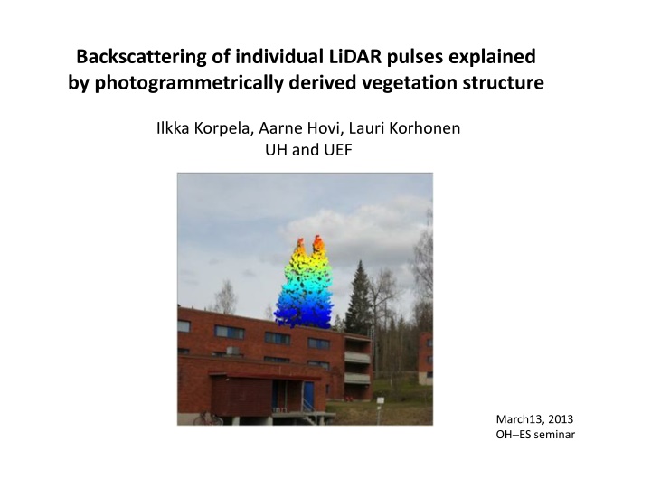 backscattering of individual lidar pulses