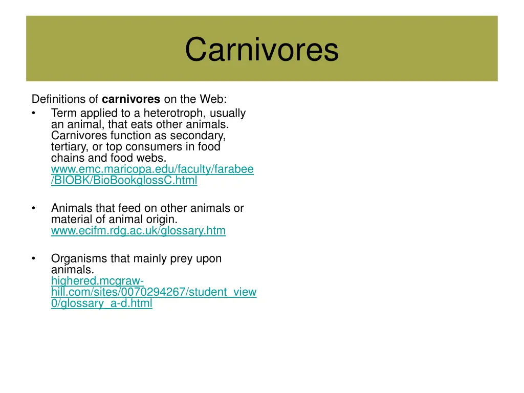 carnivores 1