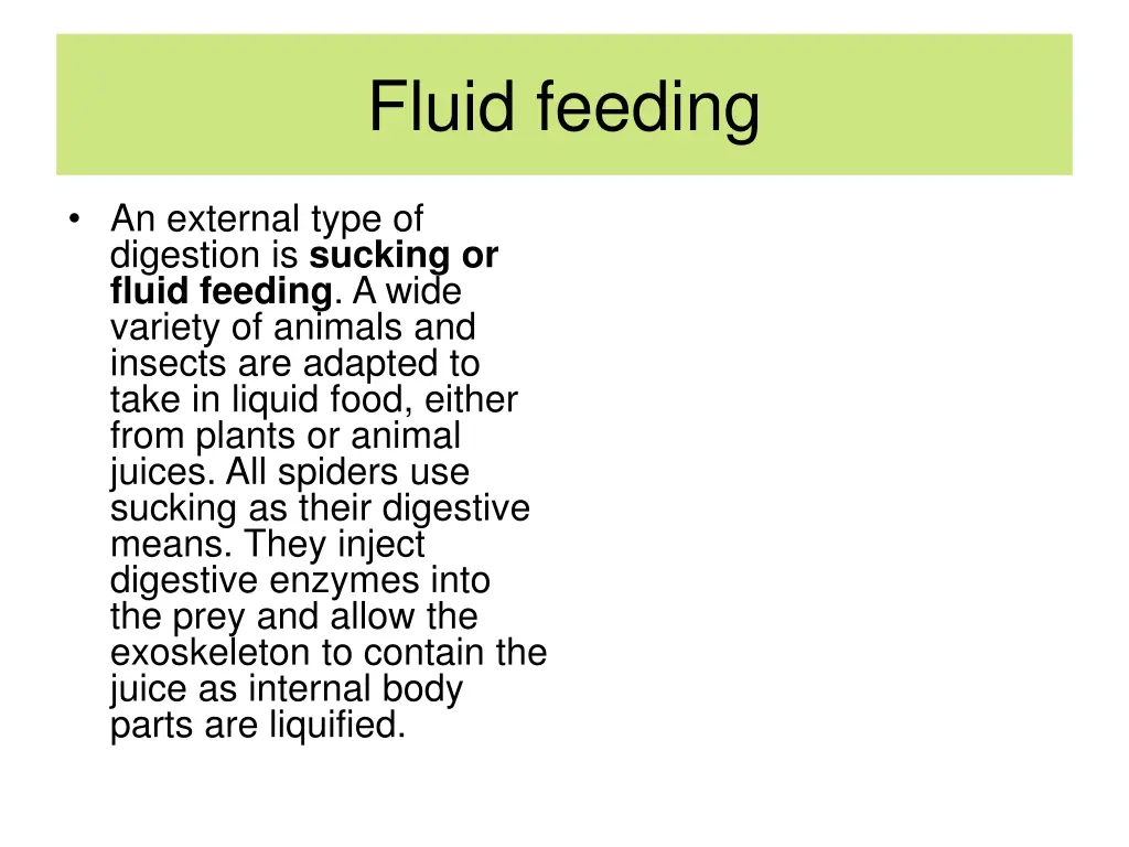 fluid feeding