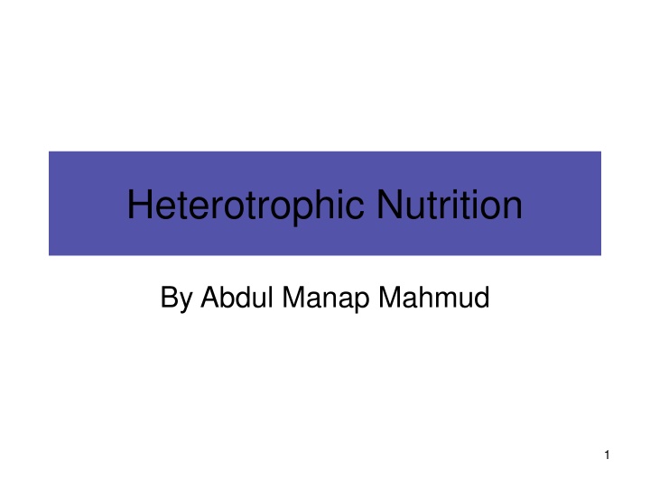 heterotrophic nutrition