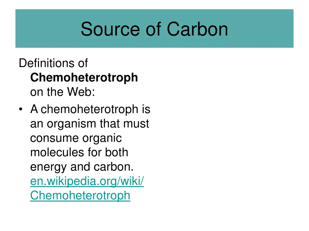 source of carbon 8