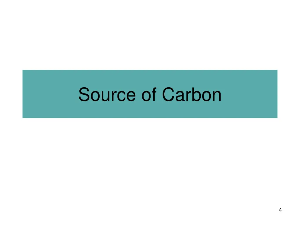 source of carbon