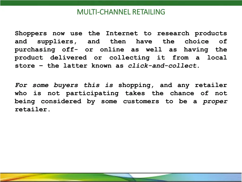 multi multi channel retailing channel retailing