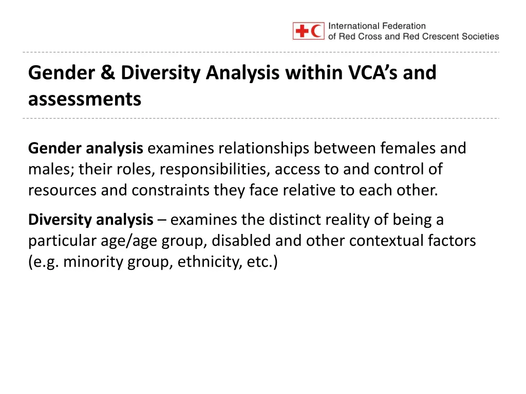 gender diversity analysis within