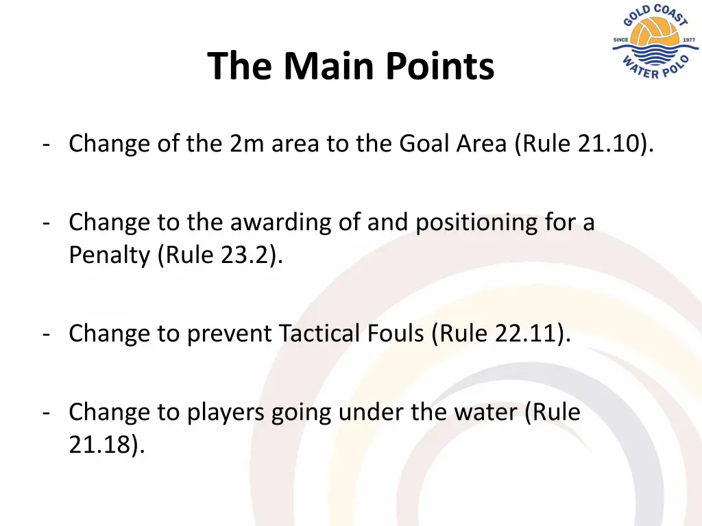 the main points