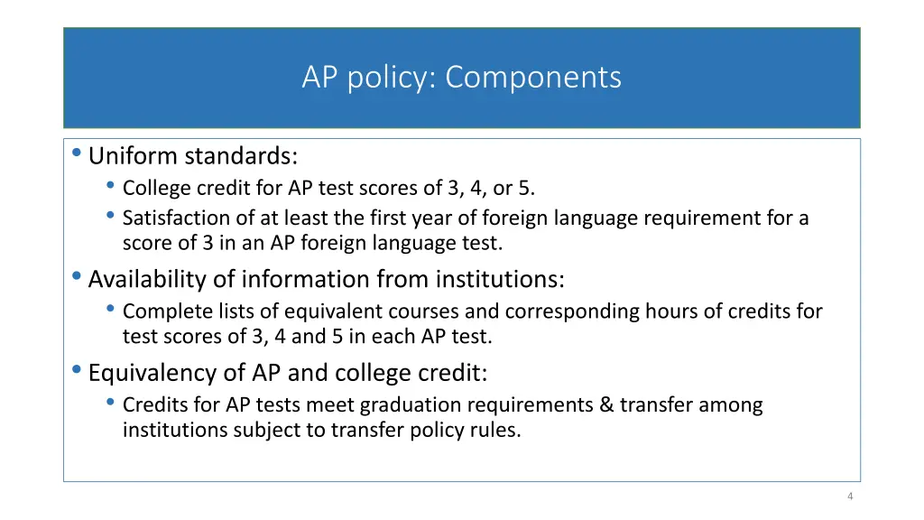 ap policy components