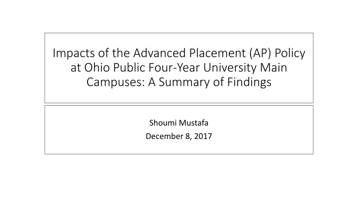 impacts of the advanced placement ap policy