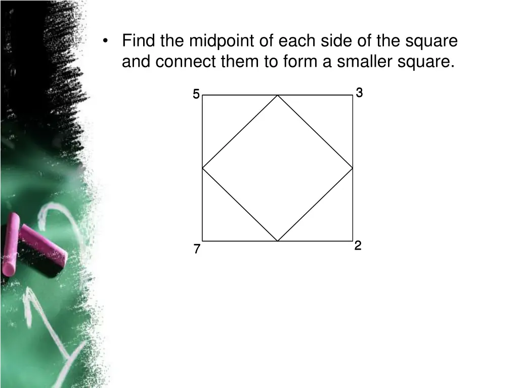 find the midpoint of each side of the square