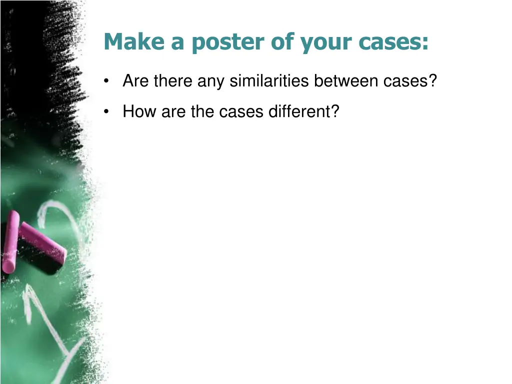 make a poster of your cases