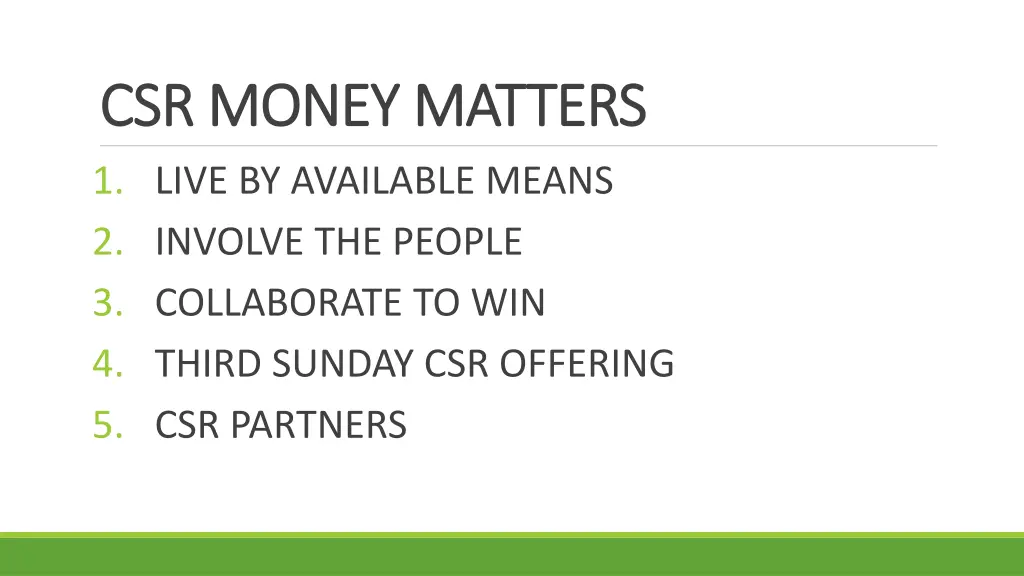 csr money matters csr money matters 1 live