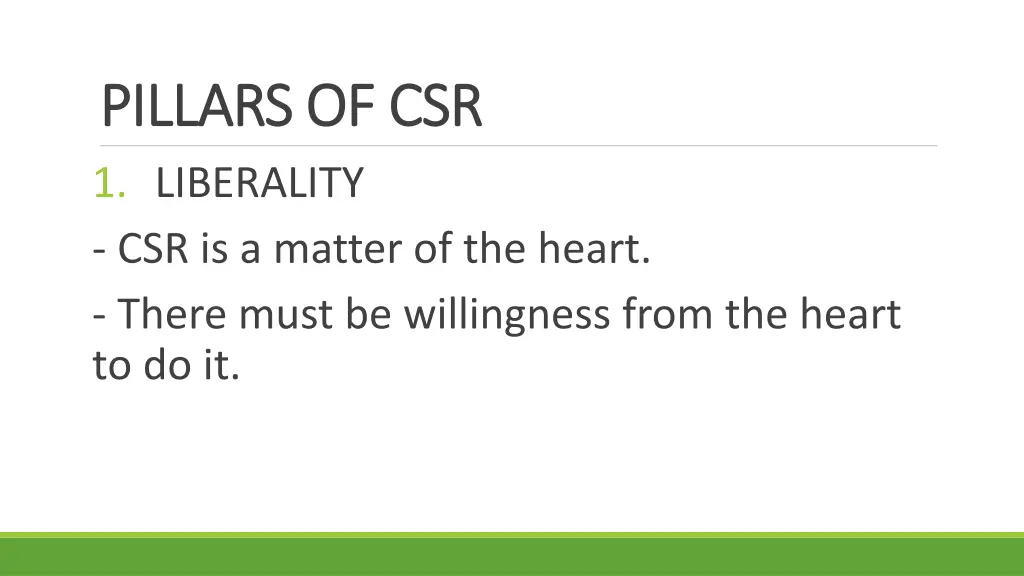 pillars of csr pillars of csr 1 liberality