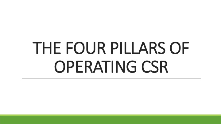 the four pillars of the four pillars of operating