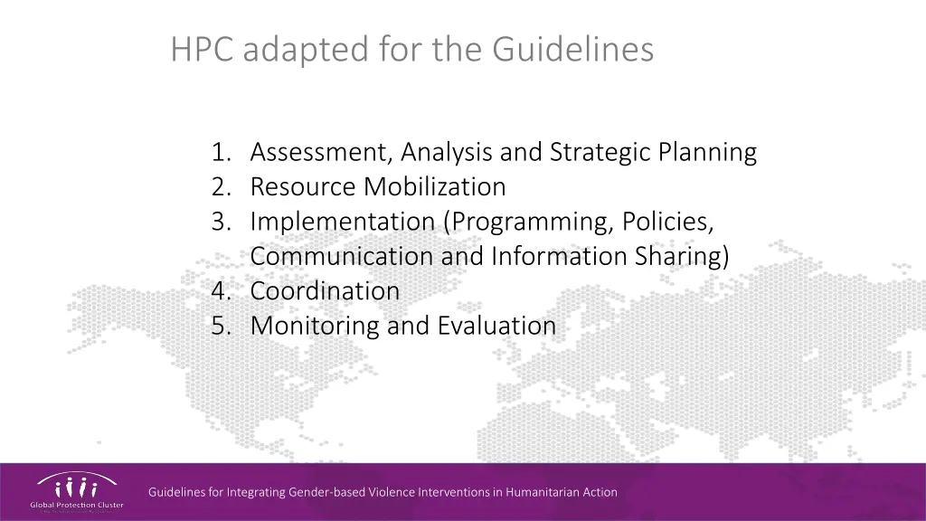 hpc adapted for the guidelines