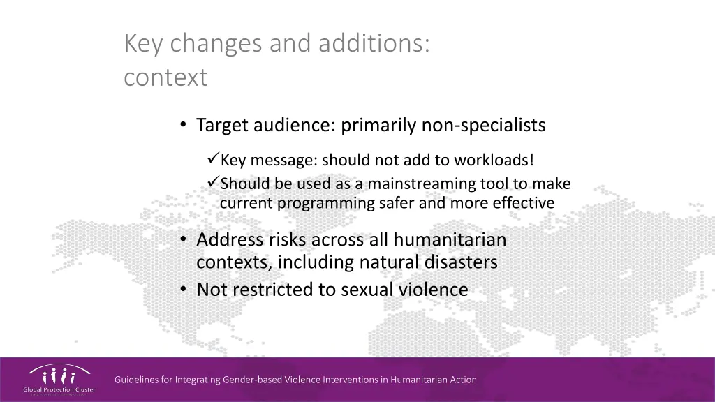 key changes and additions context