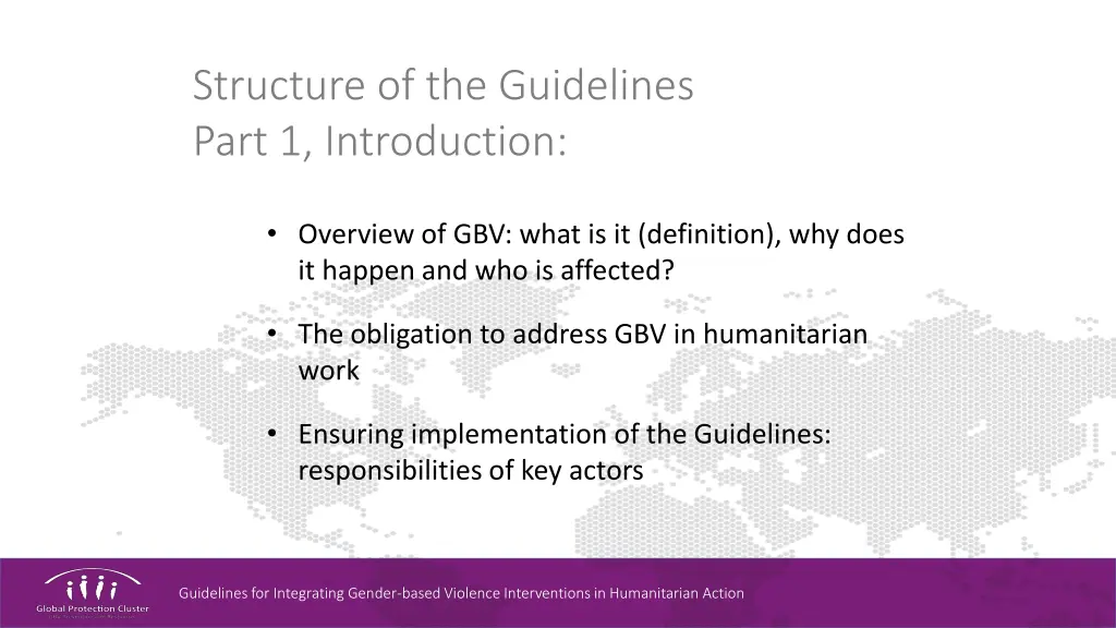 structure of the guidelines part 1 introduction