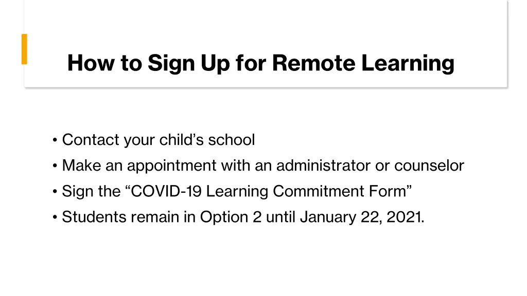 how to sign up for remote learning