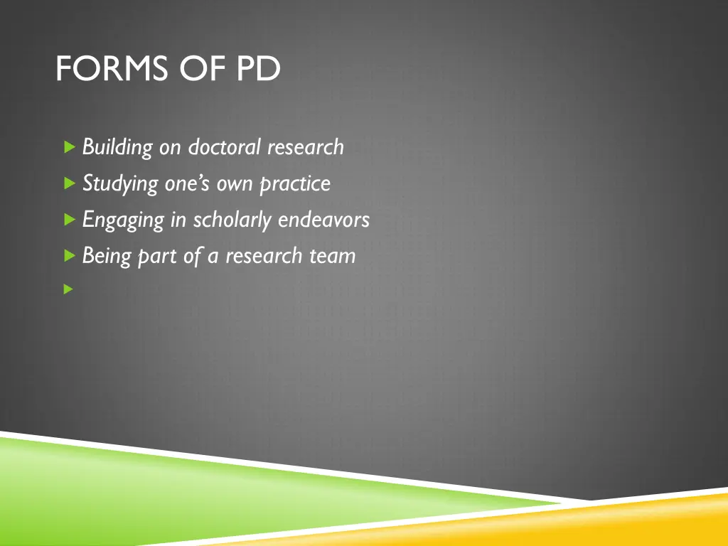 forms of pd