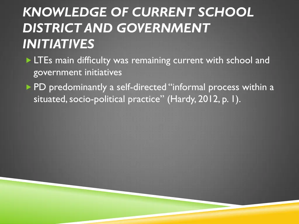 knowledge of current school district