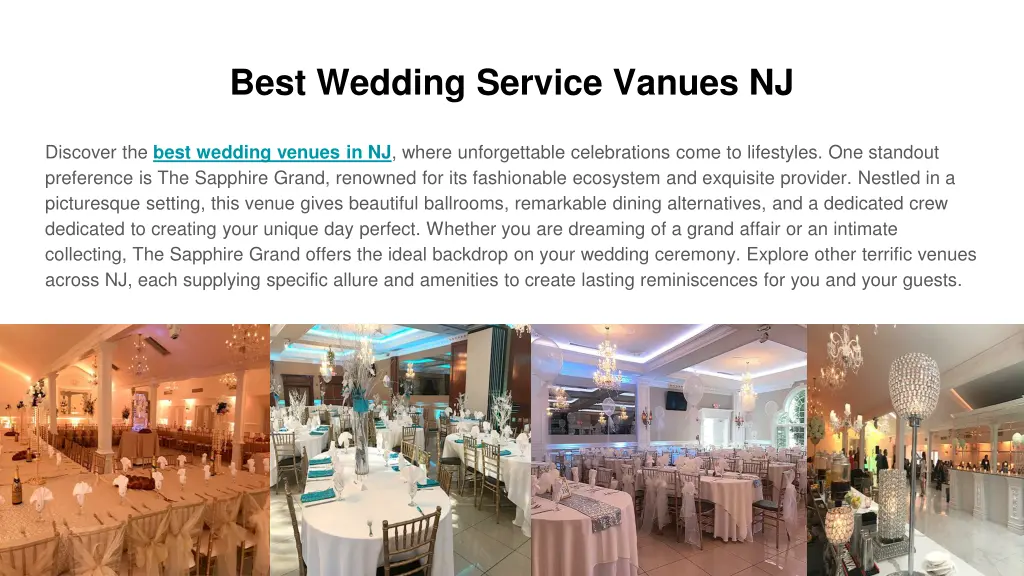 best wedding service vanues nj