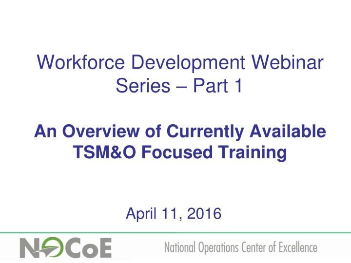 workforce development webinar series part 1