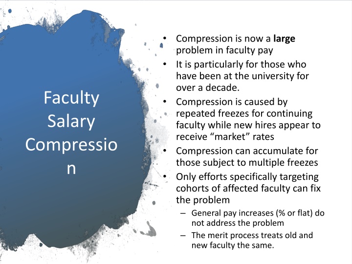 compression is now a large problem in faculty