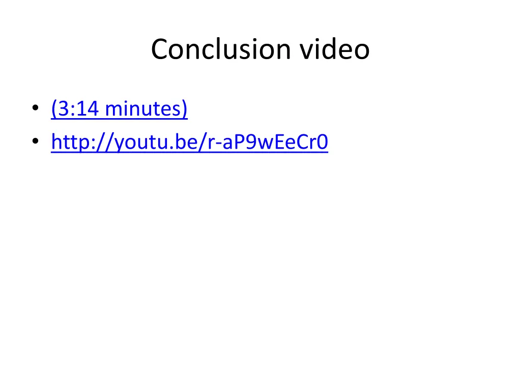 conclusion video