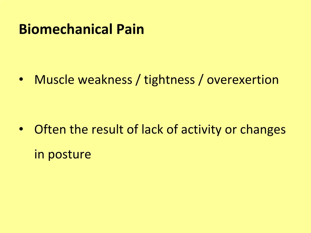 biomechanical pain