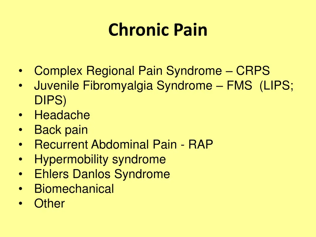 chronic pain 1