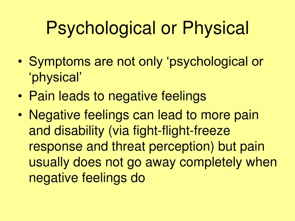 psychological or physical