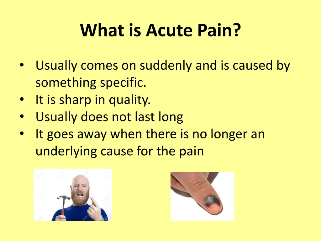 what is acute pain