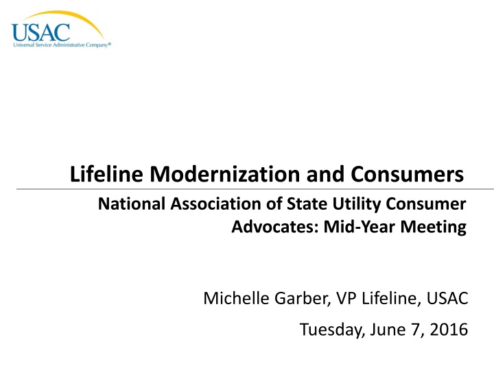 lifeline modernization and consumers national