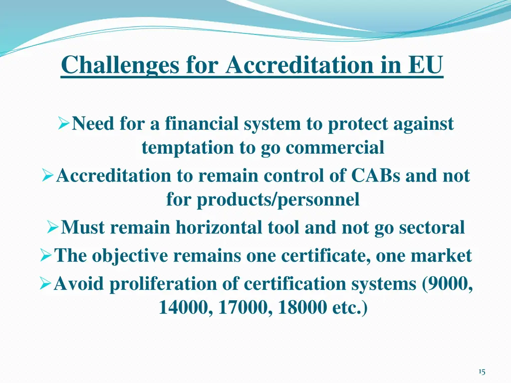 challenges for accreditation in eu