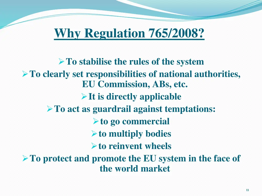 why regulation 765 2008